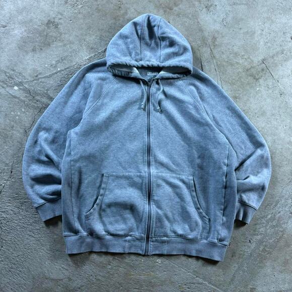 Grey Duluth Trading Co. Grey Boxy Zip Up Hoodie Sweatshirt - Picture 4 of 8
